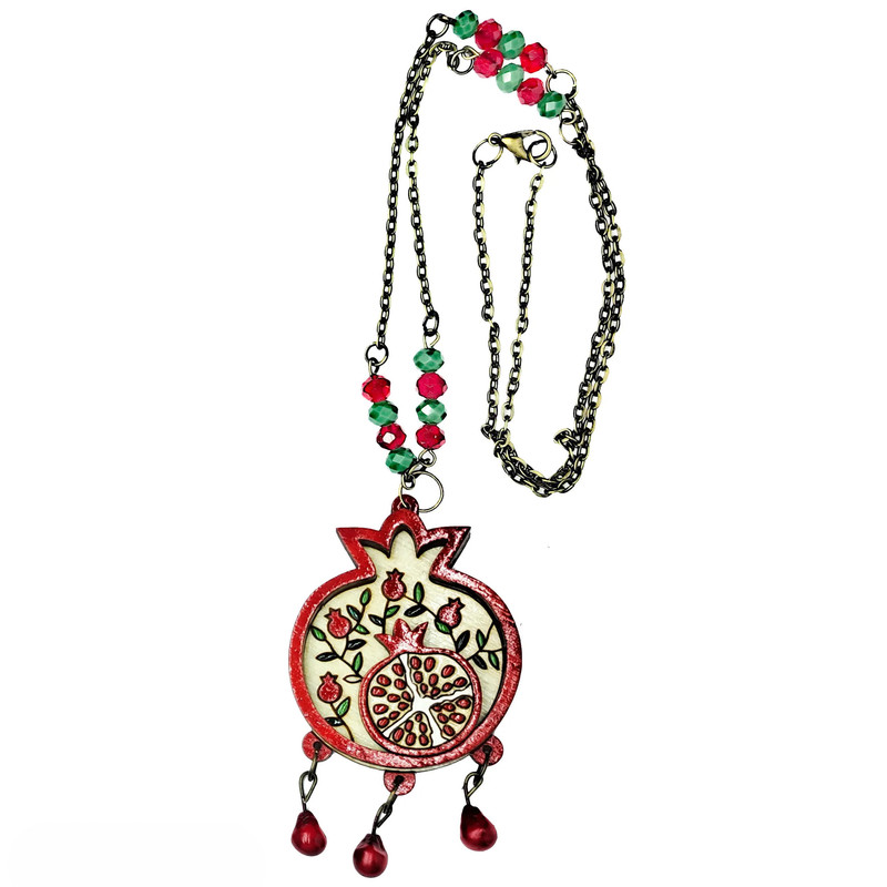 گردنبند دخترانه مدل شب یلدا طرح انار کد b.3.58