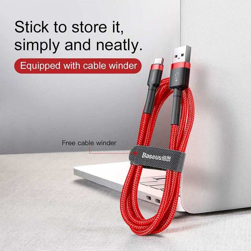 کابل تبدیل USB به USB-C بیسوس مدل CATKLF-B09 Rapid Charge Cafule طول 1 متر