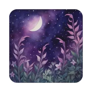 زیر لیوانی کاکتی طرح ماه و ستاره مدل mp53479