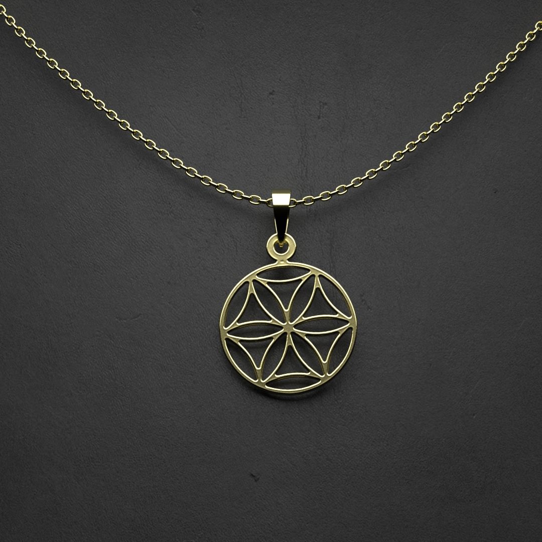 گردنبند طلا 18 عیار زنانه مدوپد مدل ستاره کد OO2-1-1023 - - 2