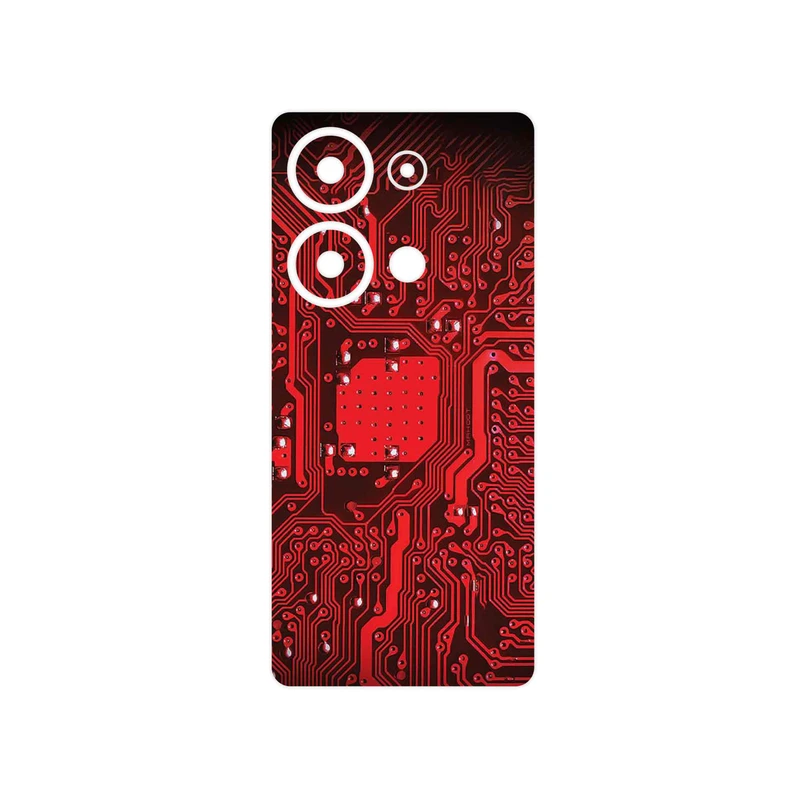 برچسب پوششی ماهوت مدل Red_Printed_Circuit_Board مناسب برای گوشی موبایل شیائومی Redmi Note 13 Pro 4G