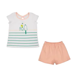 ست تی شرت آستین کوتاه و شلوارک دخترانه ناربن مدل 1521447-21