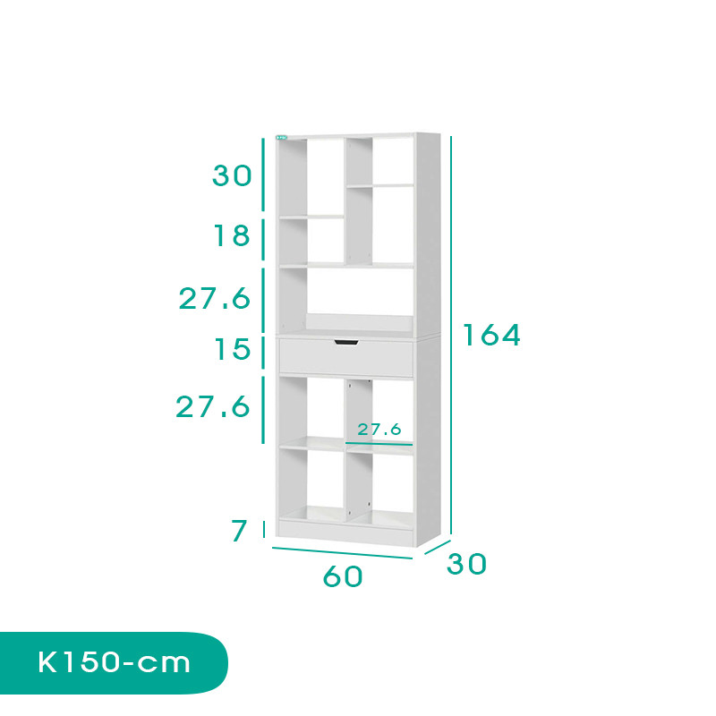 کتابخانه اسمردیس مدل K150 - MDF کتابخانه اسمردیس مدل K150 - MDF