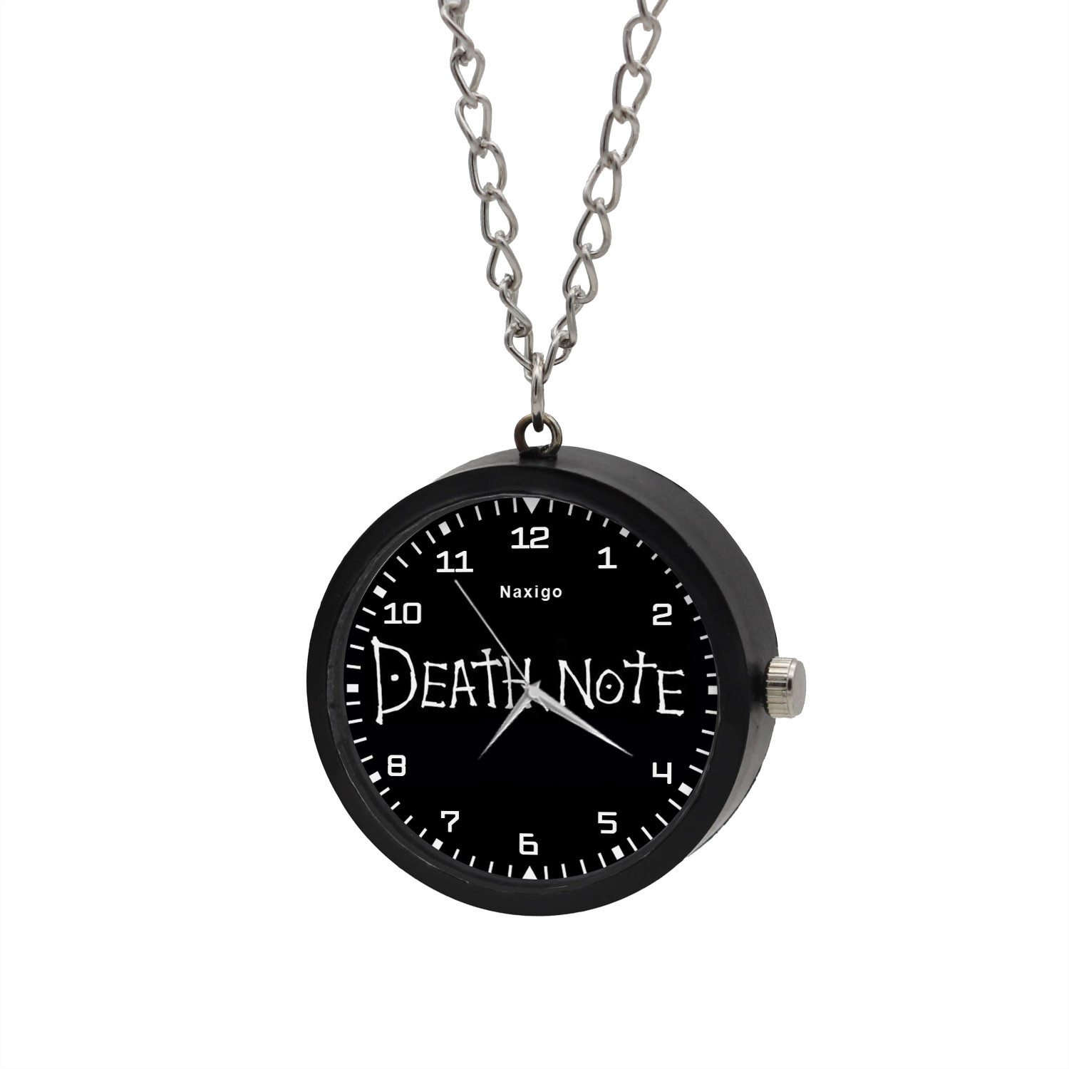 ساعت گردنبندی عقربه ای ناکسیگو مدل Death Note کد NF11813 ساعت گردنبندی عقربه ای ناکسیگو مدل Death Note کد NF11813