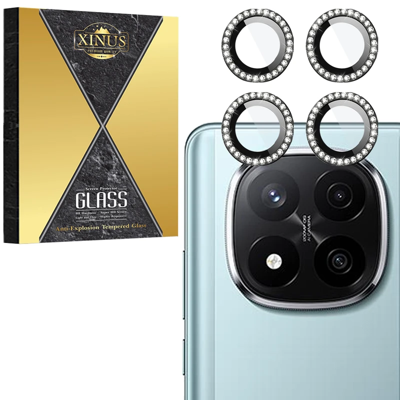 محافظ لنز دوربین شیشه‌ای ژینوس مدل RINX مناسب برای گوشی موبایل شیائومی Redmi Note 14 Pro Plus 5G