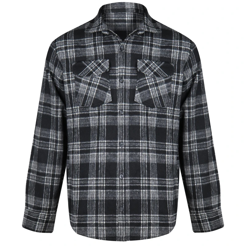 پیراهن آستین بلند یقه برگردان مردانه مدل Wool1401