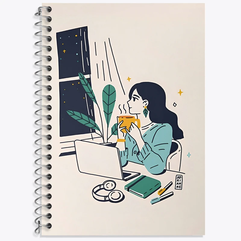 دفتر نت موسیقی 50 برگ خندالو طرح دختر کارمند کد N5649