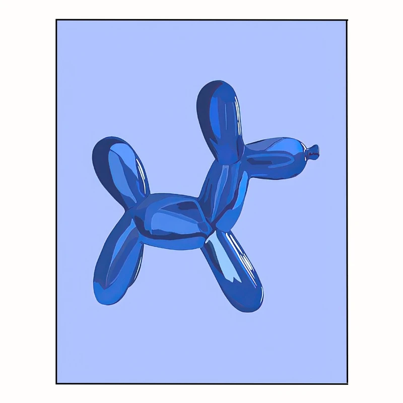 پوستر مدل سگ بالن آبی