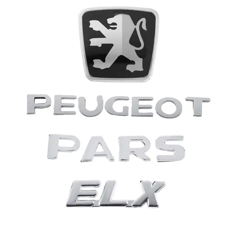 آرم صندوق عقب خودرو قطعه سازان کبیر مدل ARM-PARSELX-575 مناسب برای پژو پارس مجموعه 4 عددی