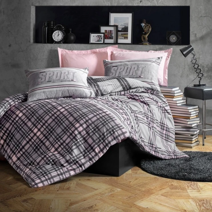 سرویس ملحفه کاتن باکس مدل Masculine دو نفره 4 تکه