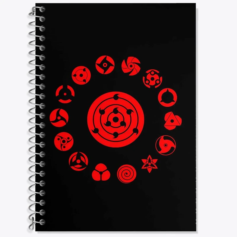 دفتر زبان 50 برگ خندالو مدل سه خط طرح شارینگان ها انیمه ناروتو Naruto کد 11276