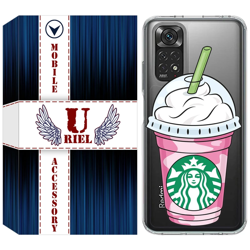 کاور یوریل مدل Clear کد 55 طرح استارباکس مناسب برای گوشی موبایل شیائومی Redmi Note 11 4G / Redmi Note 11S