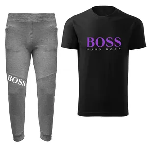 ست تی شرت و شلوار مردانه مدل 00518120 رنگ مشکی