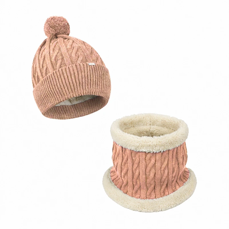 ست کلاه و شال گردن بافتنی زنانه سیلکا مدل Arta4