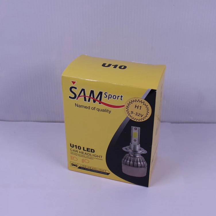 لامپ هدلایت خودرو سام مدل U10 پایه H1 مجموعه 2 عددی