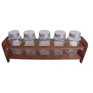 ست جا ادویه 5 پارچه کد 0033 به همراه استند