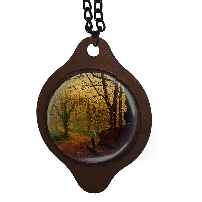 آویز تزیینی خودرو طرح منظره جنگل و پسر بچه کد 1068