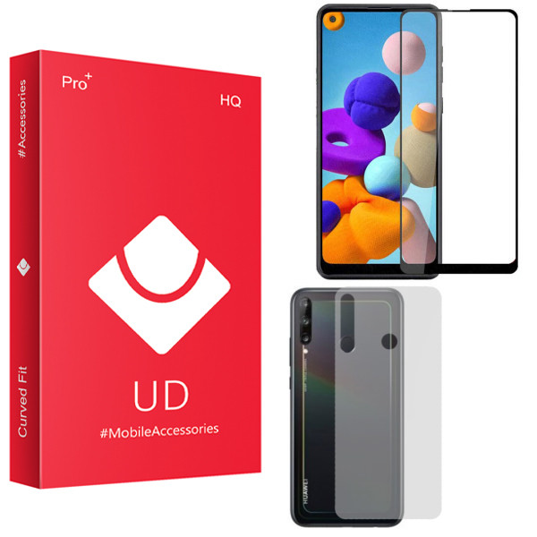 محافظ صفحه نمایش یو دی مدل HQ مناسب برای گوشی موبایل هوآوی Y7P به همراه محافظ پشت گوشی