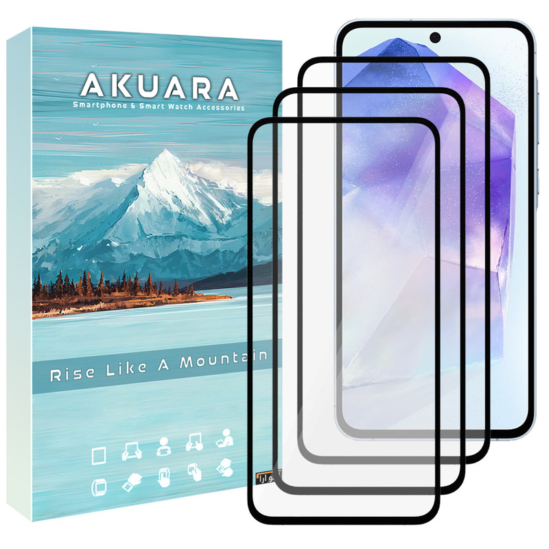 محافظ صفحه نمایش آکوآرا مدل Full AKU مناسب برای گوشی موبایل شیائومی POCO X3 مجموعه سه عددی