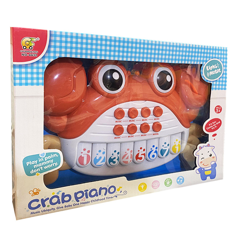 اسباب بازی مدل خرچنگ موزیکال طرح پیانو چراغدار کد 6632
