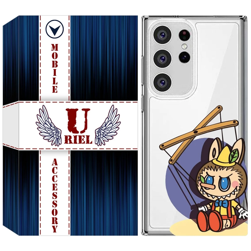 کاور یوریل مدل Clear کد 108 طرح لبوبو مناسب برای گوشی موبایل سامسونگ Galaxy S23 Ultra