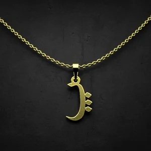 گردنبند طلا 18 عیار زنانه مدوپد مدل حرف پ کد I2-1-1719