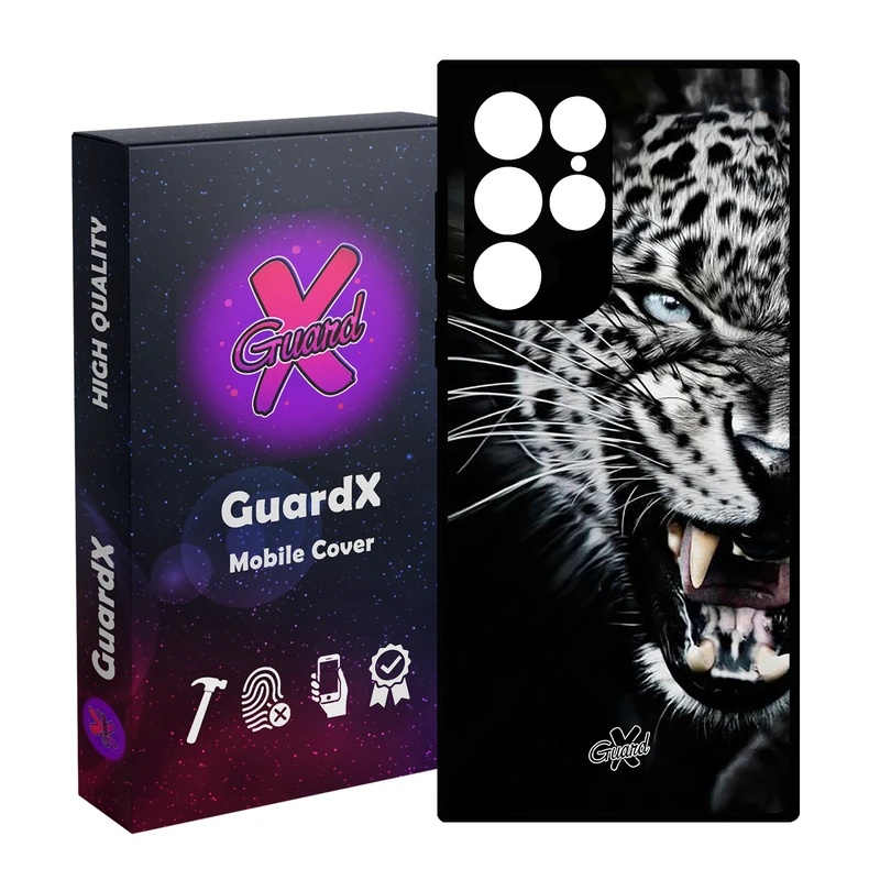 کاور گارد ایکس طرح پلنگ مدل Glass10244 مناسب برای گوشی موبایل سامسونگ Galaxy S23 Ultra