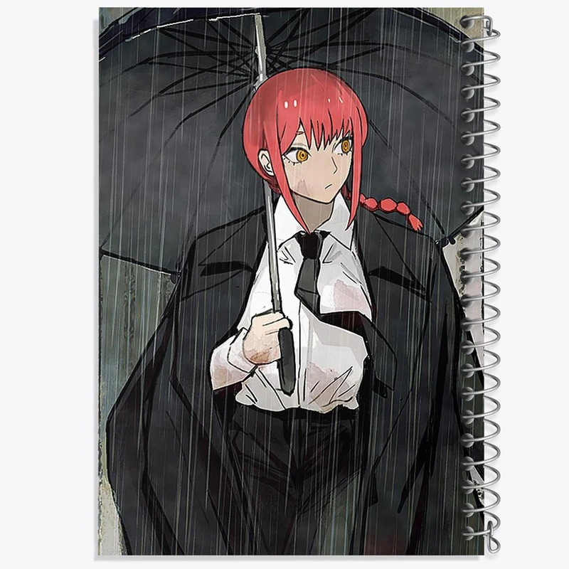 دفتر ژورنال نویسی 50 برگ خندالو مدل نقطه ای طرح ماکیما انیمه مرد اره ای Chainsaw Man کد 22340