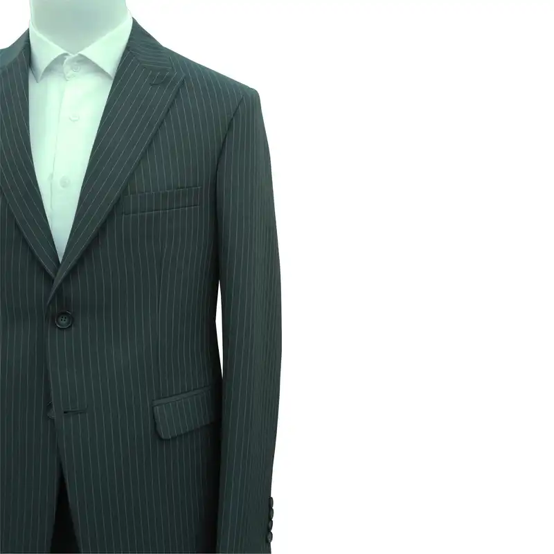 کت و شلوار مردانه مدل یقه بلیزر دیپلمات رگولار فیت کد 210183 رنگ یشمی