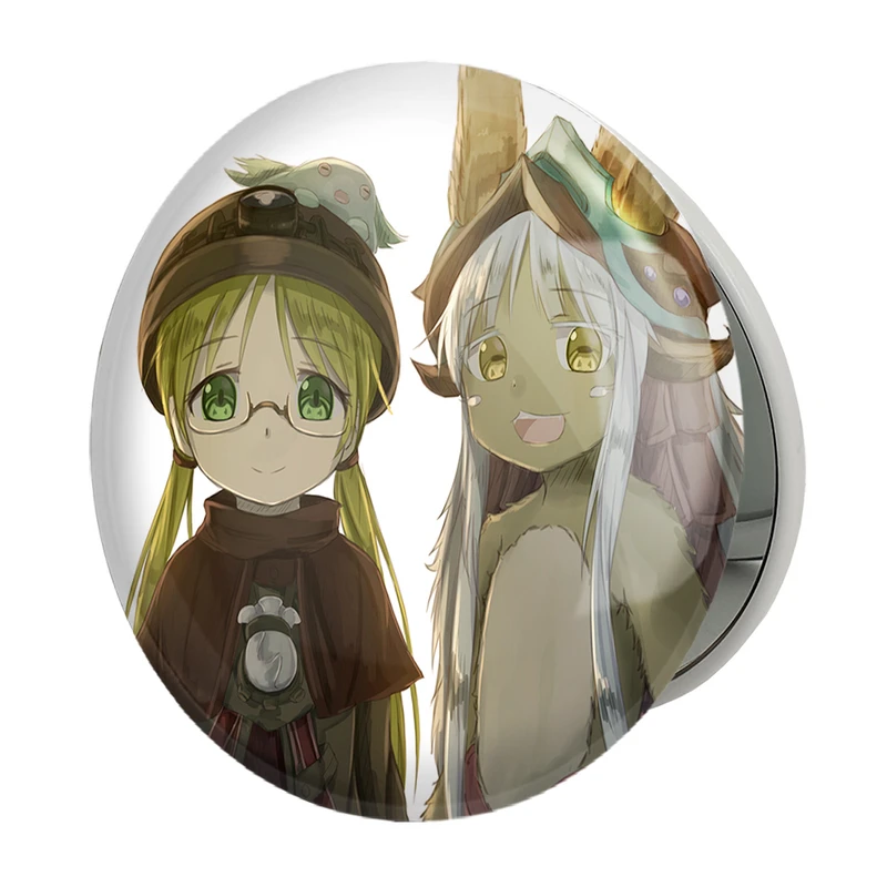 آینه جیبی خندالو طرح ناناچی و ریکو انیمه ساخته شده در پرتگاه مدل تاشو کد 24346 