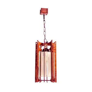 لوستر مدل چوبی nik24459