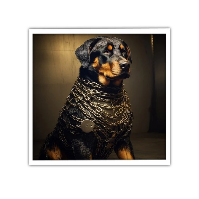 تابلو نوری بکلیت طرح حیات وحش سگ مدل W-MID-19464