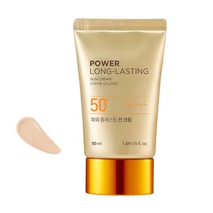 کرم ضد آفتاب رنگی فیس شاپ SPF 50 مدل power long lasting ‌محافظ UVA ،UVB و PA+++، ضد حساسیت، ضد چروک و ضد پیری، مناسب انواع پوست‌ حجم 50 میلی‌لیتر