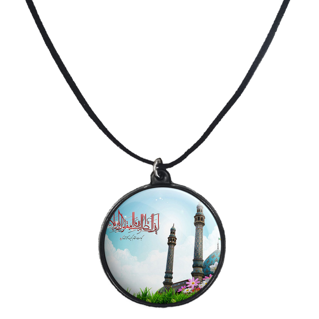 گردنبند پرمانه طرح امام زمان کد pmb.24156 مدل دو طرفه