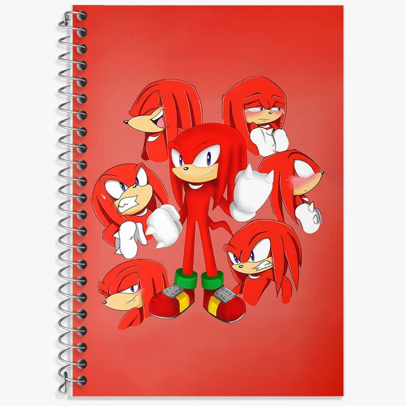 دفتر زبان 50 برگ خندالو مدل دو خط طرح سونیک (Sonic) کد F2144