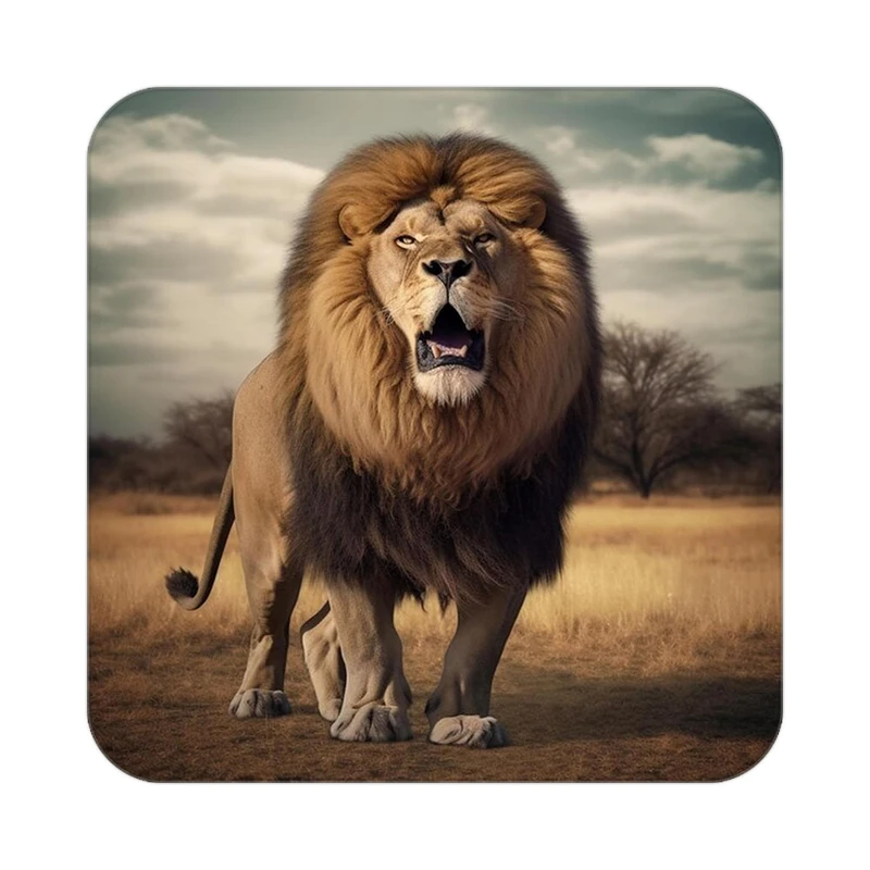 زیر لیوانی کاکتی طرح شیر مدل mp23780