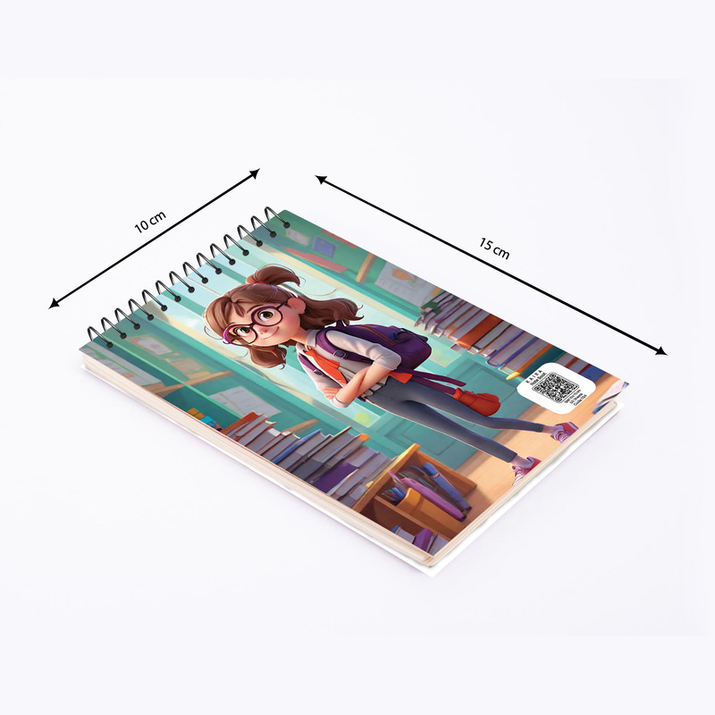 دفتر یادداشت 50 برگ کایرا مدل دختر مدرسه