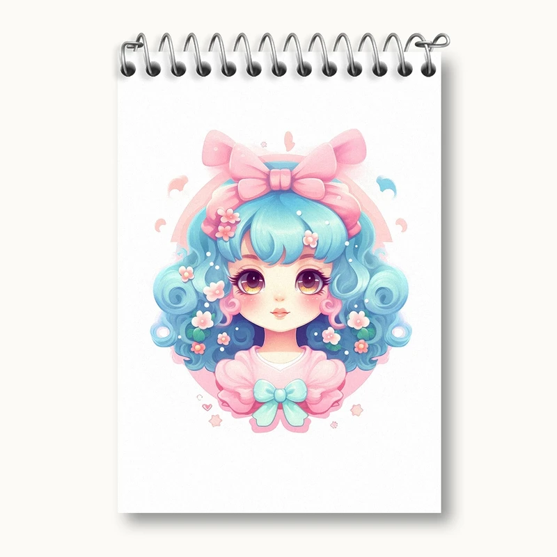 دفتر یادداشت 50 برگ خندالو مدل دخترانه (Girlish) کد 36894