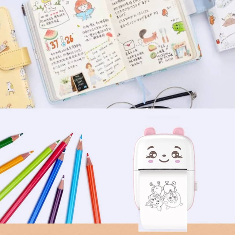 پرینتر لیبل زن ناب سل مدل پرتابل کد PIN01 به همراه سه عدد رول کاغذی