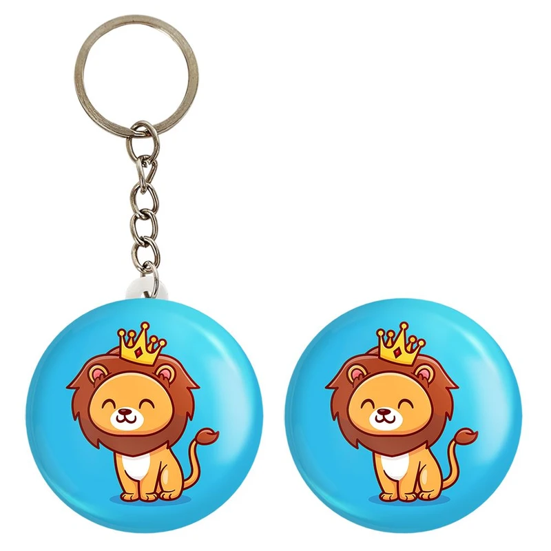 پیکسل خندالو مدل حیوانات بامزه شیر کد 25402 به همراه جاکلیدی