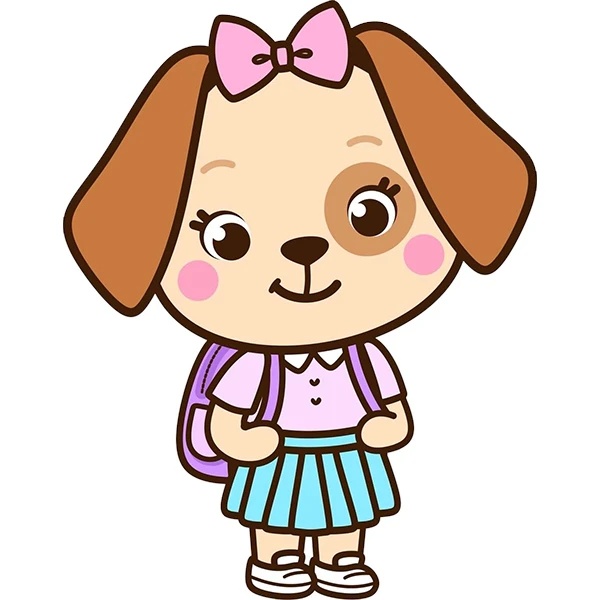 استیکر پارچه و لباس پاد آفرین طرح کارتونی سگ بامزه کد 5429