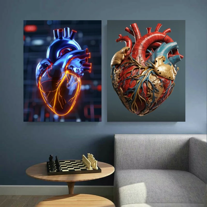 تابلو بوم طرح قلب ها مدل مغناطیسی کد BK22747 مجموعه دو عددی