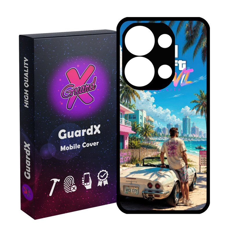 کاور گارد ایکس طرح بازی جی تی ای مدل 11141 مناسب برای گوشی موبایل شیائومی Redmi Note 13 Pro 4G / Poco M6 Pro 4G