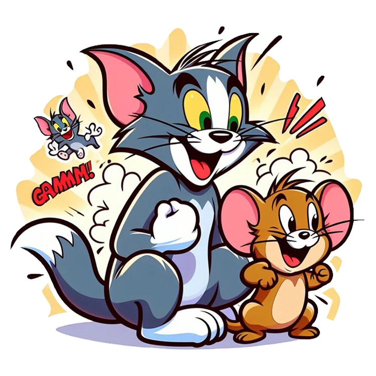 استیکر پارچه و لباس پاد آفرین مدل تام و جری کد DKST265