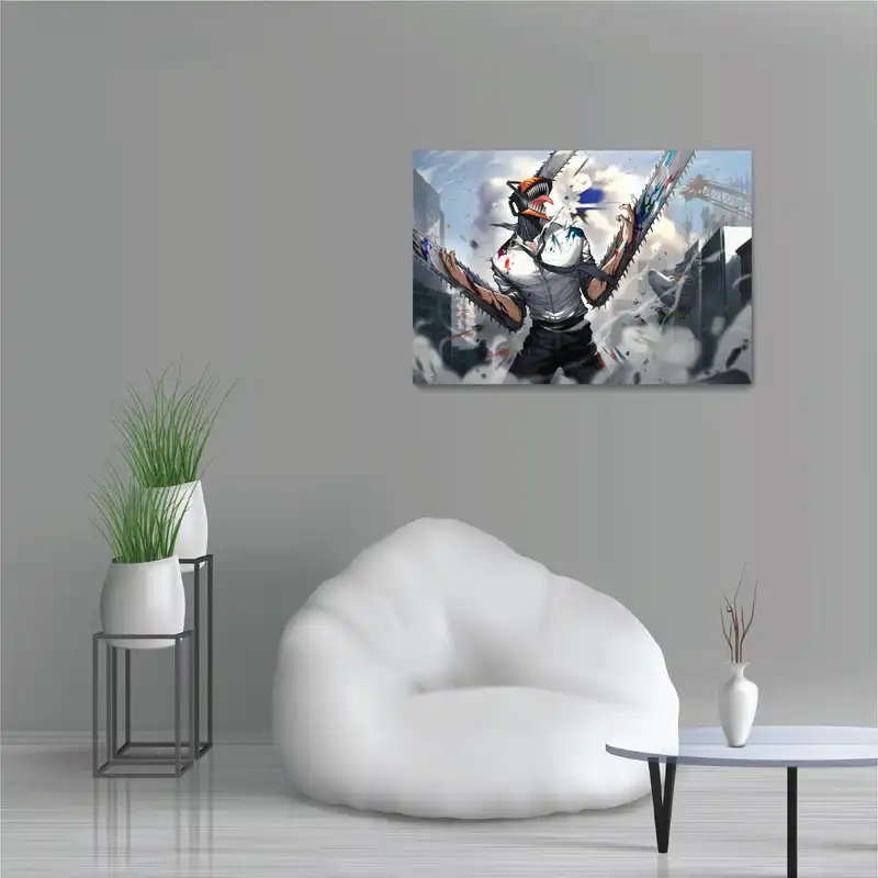 پوستر طرح انیمه مرد اره برقی دنجی Chainsaw Man Anime Denji Kun مدل NV0504