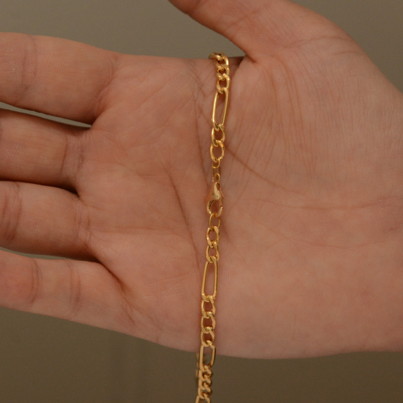 زنجیر فیگارو طلا 18 عیار مردانه طلای مستجابی کد T51