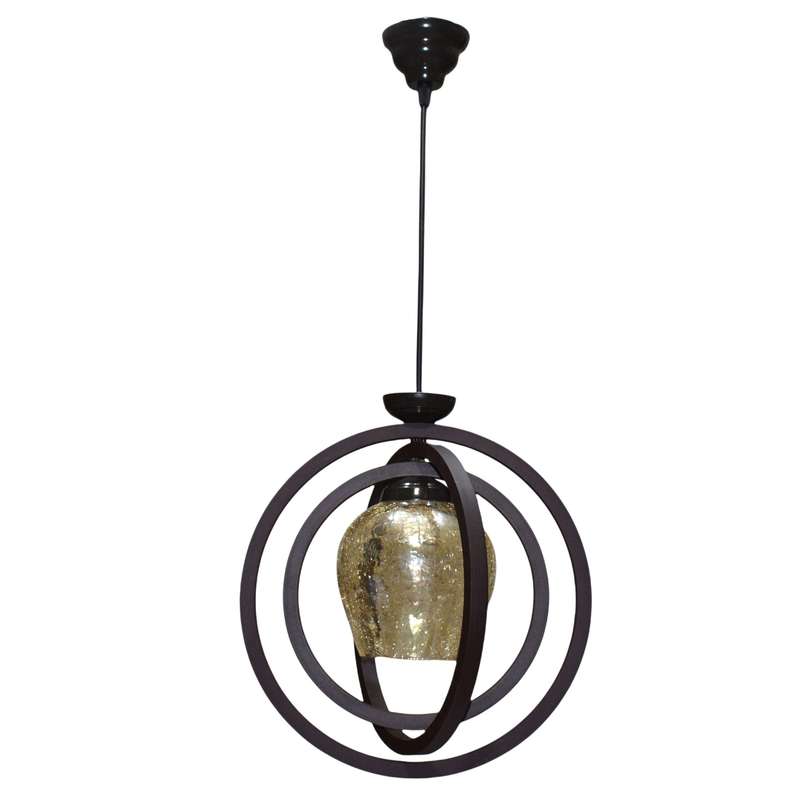 چراغ آویز چوبینه 1 شعله کد C136/1