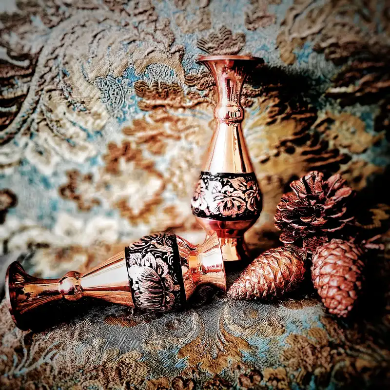 گلدان مسی مدل الماس تراش کد ja1601