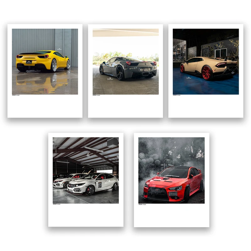 آویز تزیینی عرش مدل فانتزی ماشین اسپرت کد Asa5480 مجموعه پنچ عددی