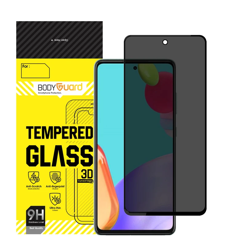 محافظ صفحه نمایش حریم شخصی بادیگارد مدل PS مناسب برای گوشی موبایل سامسونگ Galaxy A52